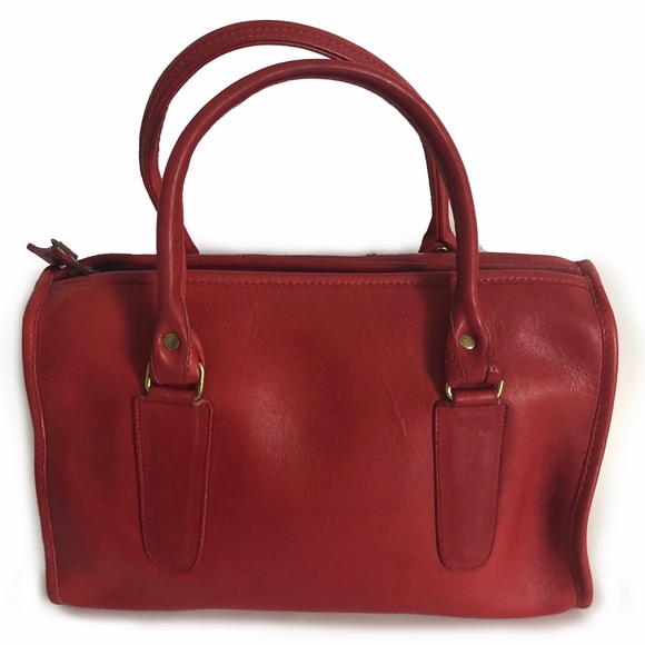 Coach Handbags - Coach Red Madison Satchel Tote Vintage USA